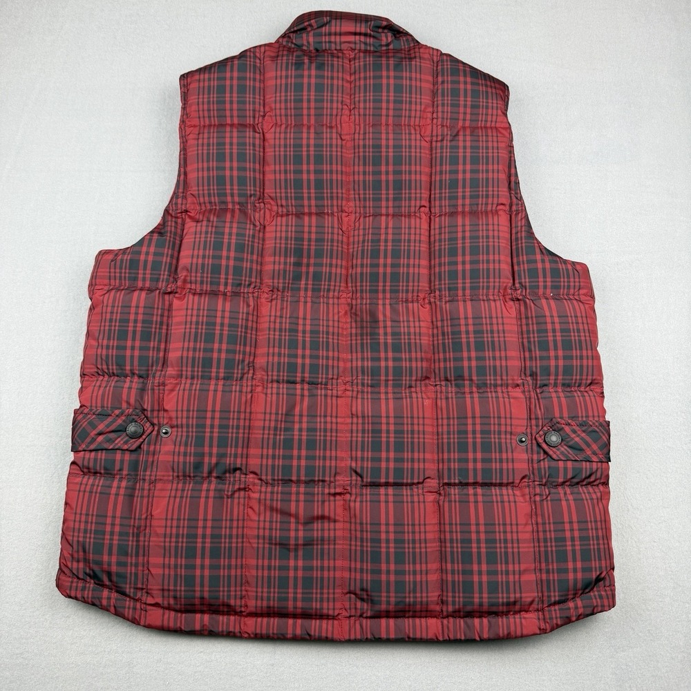 Eddie Bauer WeatherEdge Plaid Puffer Vest Mens Large Goose Down - Picture 9 of 12